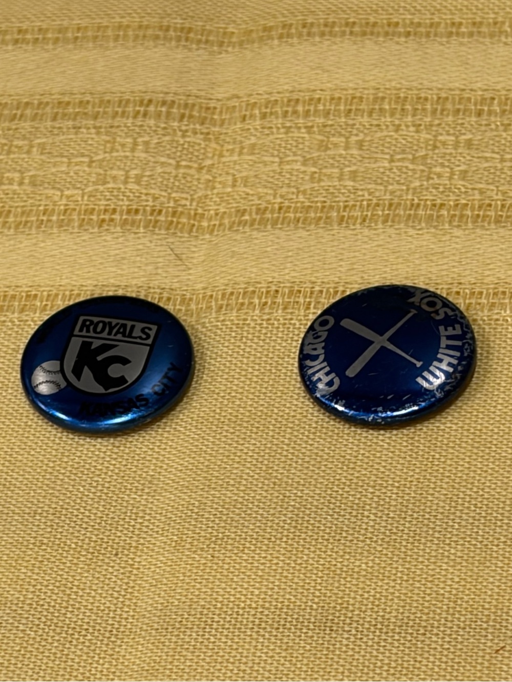 1986 Crane’s Potato Chips MLB Pins - Chicago White Sox & KC Royals Set